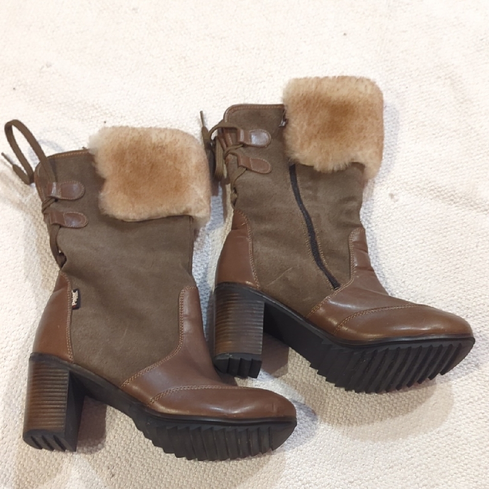 Pajaro 🇨🇦 Size 9 Brown Fur-Trimmed Women's Boots
